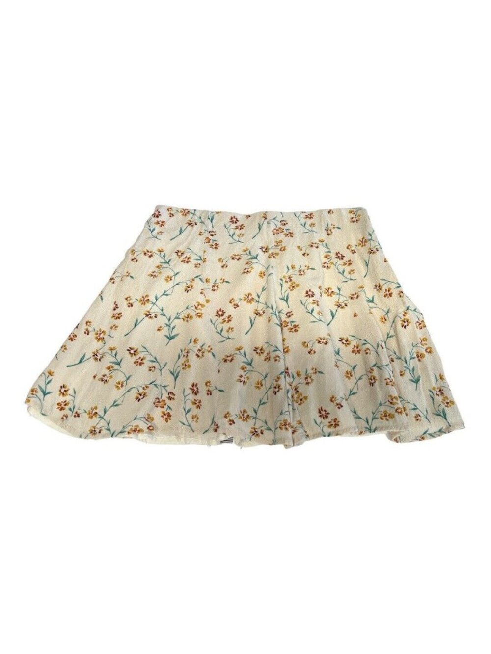 American Eagle Womens Floral Mini Skirt~Size Tag Missing~Ivory Romantic L9 05 - Picture 4 of 8